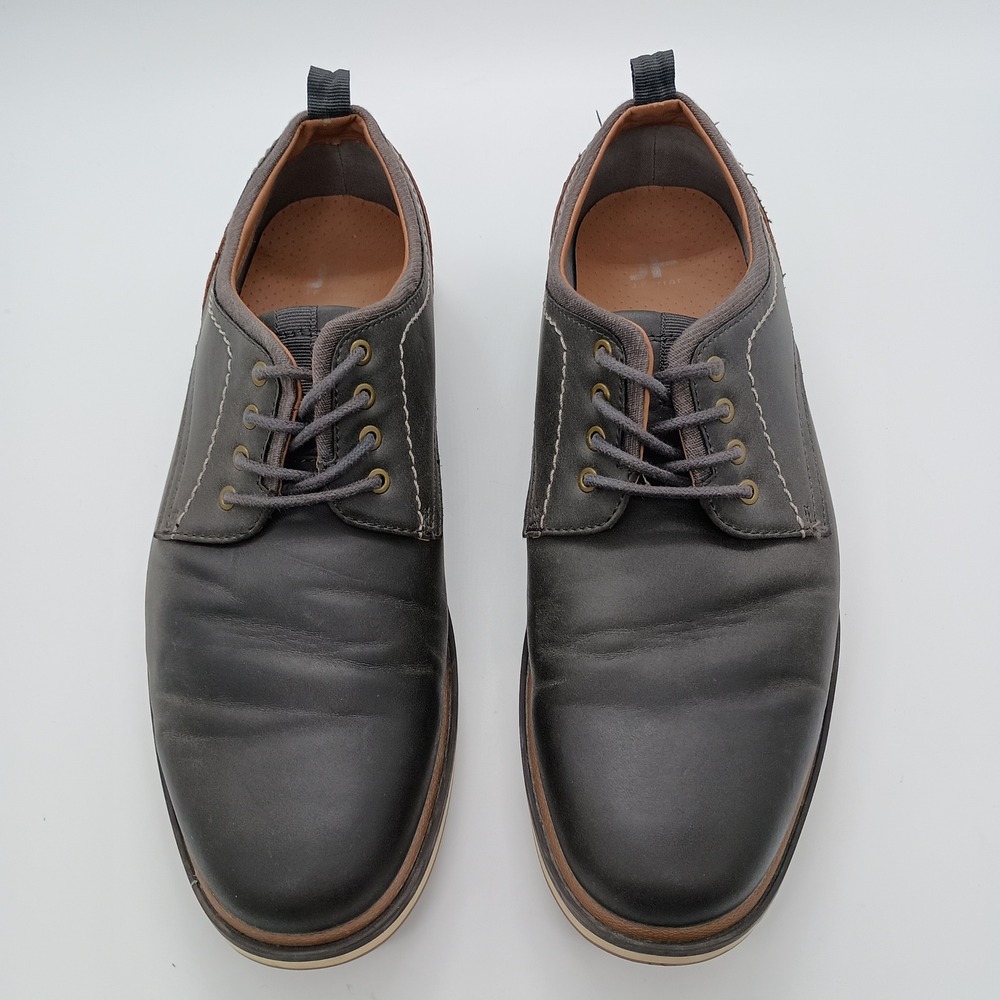 JF J. Ferrar Bender Mens Oxford‎ Shoes Gray Dress Casual Lace Up 8.5 M - Picture 3 of 9
